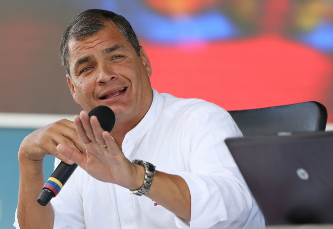 El presidente de Ecuador, Rafael Correa